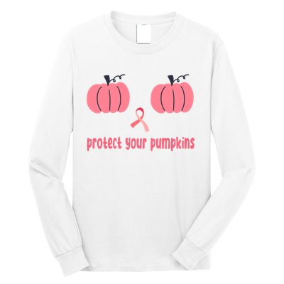 Protect Your Pumpkins Breast Cancer Awareness Long Sleeve Shirt