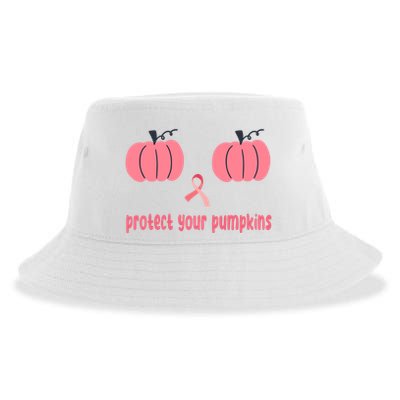 Protect Your Pumpkins Breast Cancer Awareness Sustainable Bucket Hat