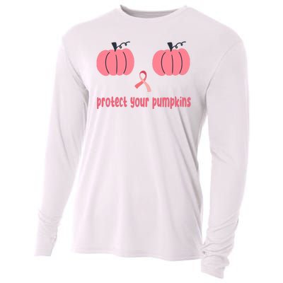 Protect Your Pumpkins Breast Cancer Awareness Cooling Performance Long Sleeve Crew