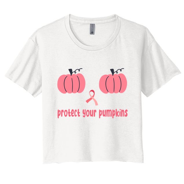 Protect Your Pumpkins Breast Cancer Awareness Crop Top