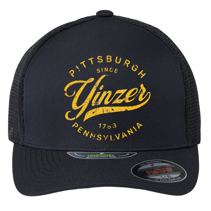 Pittsburgh Yinzer Pennsylvania Steel City Home Yinz Funny Flexfit Unipanel Trucker Cap