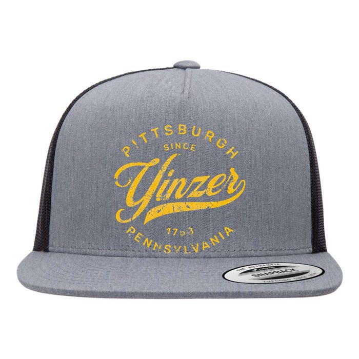 Pittsburgh Yinzer Pennsylvania Steel City Home Yinz Funny Flat Bill Trucker Hat