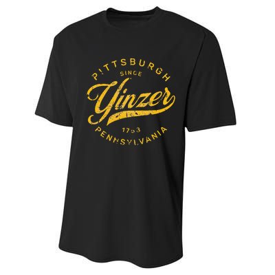 Pittsburgh Yinzer Pennsylvania Steel City Home Yinz Funny Performance Sprint T-Shirt