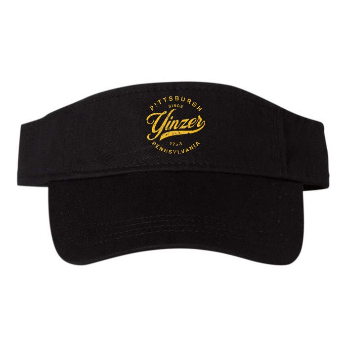 Pittsburgh Yinzer Pennsylvania Steel City Home Yinz Funny Valucap Bio-Washed Visor