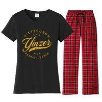 Pittsburgh Yinzer Pennsylvania Steel City Home Yinz Women's Flannel Pajama Set