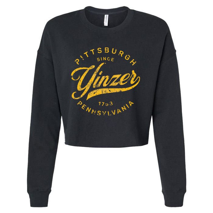 Pittsburgh Yinzer Pennsylvania Steel City Home Yinz Cropped Pullover Crew