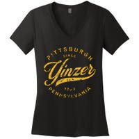 Pittsburgh Yinzer Pennsylvania Steel City Home Yinz Women's V-Neck T-Shirt