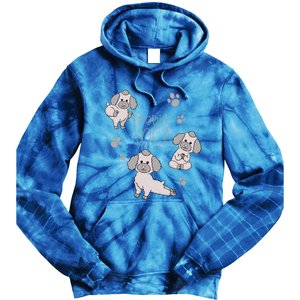 Poodle Yoga Poses Positions Dog Holder Animal Lovers Gift Tie Dye Hoodie