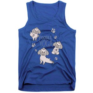 Poodle Yoga Poses Positions Dog Holder Animal Lovers Gift Tank Top