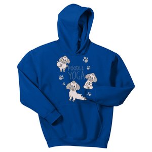 Poodle Yoga Poses Positions Dog Holder Animal Lovers Gift Kids Hoodie