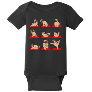 Pug Yoga Baby Bodysuit