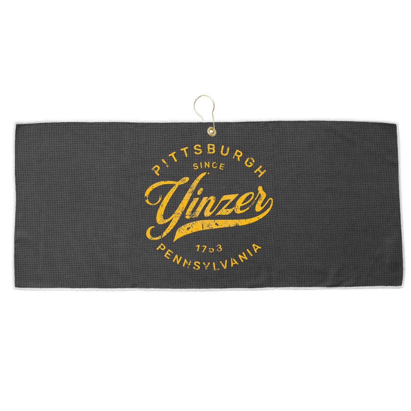 Pittsburgh Yinzer Pennsylvania Steel City Home Yinz Funny Large Microfiber Waffle Golf Towel