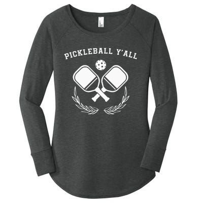 Pickleball Ya'll Tees  Pickle Ball Lover Women's Perfect Tri Tunic Long Sleeve Shirt