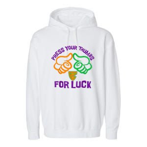 Pressing Your Thumbs For Luck Garment-Dyed Fleece Hoodie