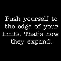 Push Yourself To The Edge Of Your Limits, That's How They Expand Performance Shirt