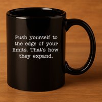 Push Yourself To The Edge Of Your Limits, That's How They Expand 11oz C Handle Ceramic Mug
