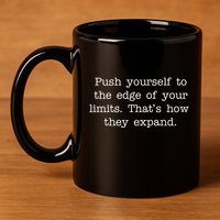 Push Yourself To The Edge Of Your Limits, That's How They Expand 11oz C Handle Ceramic Mug