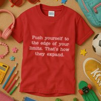 Push Yourself To The Edge Of Your Limits, That's How They Expand Kids T-Shirt