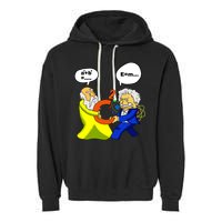 Pythagoras vs Einstein Funny Math Science Garment-Dyed Fleece Hoodie