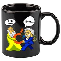 Pythagoras vs Einstein Funny Math Science 11oz C Handle Ceramic Mug