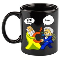 Pythagoras vs Einstein Funny Math Science 11oz C Handle Ceramic Mug