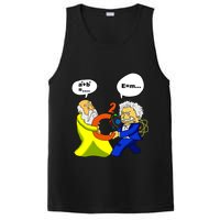 Pythagoras vs Einstein Funny Math Science PosiCharge Competitor Tank