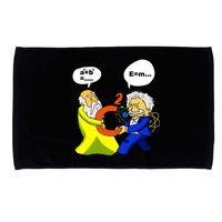 Pythagoras vs Einstein Funny Math Science Microfiber Hand Towel