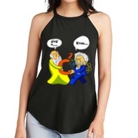 Pythagoras vs Einstein Funny Math Science Women's Perfect Tri Rocker Tank