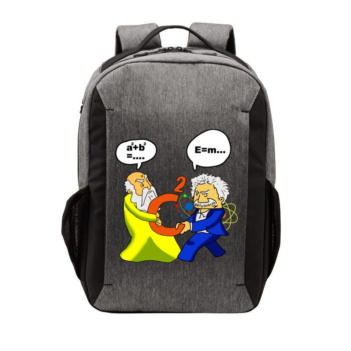 Pythagoras vs Einstein Funny Math Science Vector Backpack