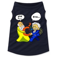 Pythagoras vs Einstein Funny Math Science Doggie Tank