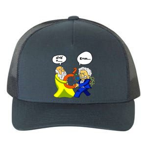 Pythagoras vs Einstein Funny Math Science Yupoong Adult 5-Panel Trucker Hat