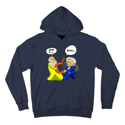 Pythagoras vs Einstein Funny Math Science Hoodie