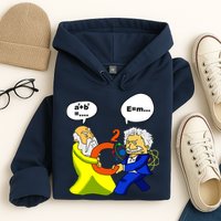Pythagoras vs Einstein Funny Math Science Hoodie