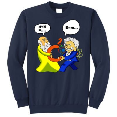 Pythagoras vs Einstein Funny Math Science Sweatshirt