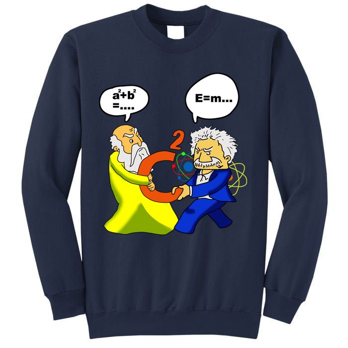 Pythagoras vs Einstein Funny Math Science Sweatshirt