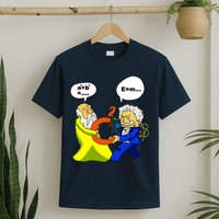 Pythagoras vs Einstein Funny Math Science T-Shirt