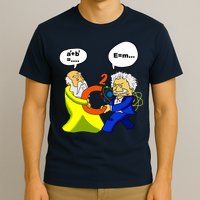 Pythagoras vs Einstein Funny Math Science T-Shirt