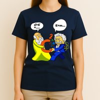 Pythagoras vs Einstein Funny Math Science T-Shirt