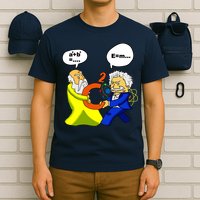 Pythagoras vs Einstein Funny Math Science T-Shirt