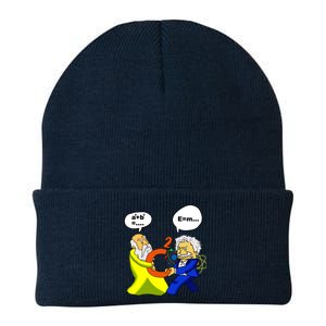 Pythagoras vs Einstein Funny Math Science Knit Cap Winter Beanie