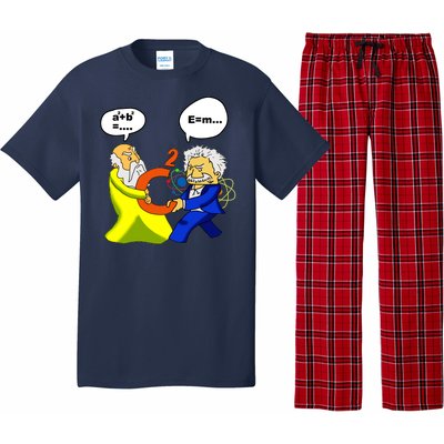 Pythagoras vs Einstein Funny Math Science Pajama Set