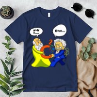 Pythagoras vs Einstein Funny Math Science Premium T-Shirt