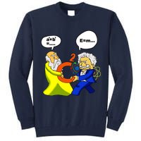 Pythagoras vs Einstein Funny Math Science Tall Sweatshirt