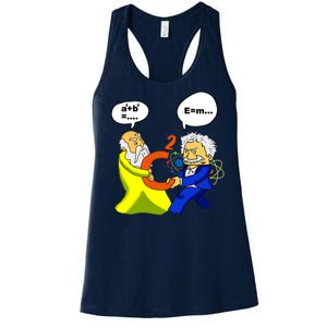 Pythagoras vs Einstein Funny Math Science Women's Racerback Tank