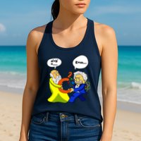 Pythagoras vs Einstein Funny Math Science Womens Tank Top