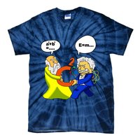 Pythagoras vs Einstein Funny Math Science Tie-Dye T-Shirt