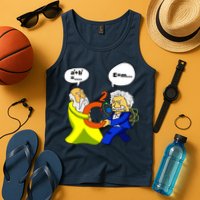 Pythagoras vs Einstein Funny Math Science Tank Top