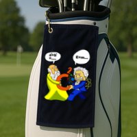 Pythagoras vs Einstein Funny Math Science Golf Towel
