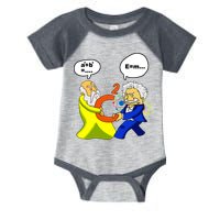 Pythagoras vs Einstein Funny Math Science Infant Baby Jersey Bodysuit