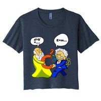 Pythagoras vs Einstein Funny Math Science Crop Top